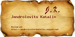 Jendrolovits Katalin névjegykártya